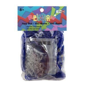 Elastice Rainbow Loom Jelly Albastru navy 600 buc2