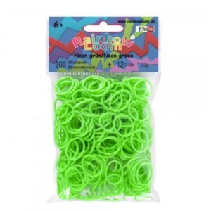 Elastice Rainbow Loom Neon Verde 300 buc3