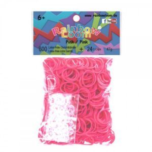 Elastice Rainbow Loom Standard Roz 600 buc3