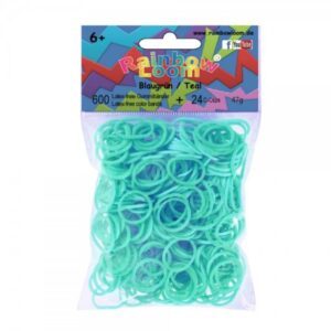 Elastice Rainbow Loom Standard Teal 600 buc2