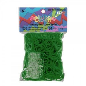 Elastice Rainbow Loom Standard Verde inchis 600 buc3