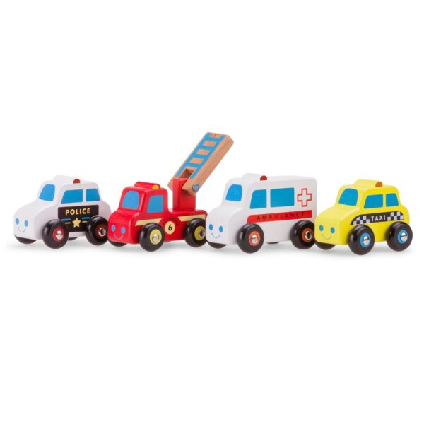 Set 4 vehicule masinute de lemn - imagine 2