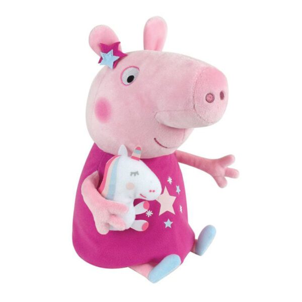 Jucarie Plus Jemini 30cm Peppa Pig Cu Mascota Unicorn - imagine 3