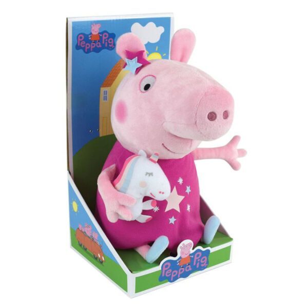 Jucarie Plus Jemini 30cm Peppa Pig Cu Mascota Unicorn - imagine 4