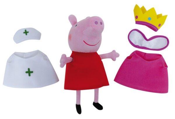 Jucarie Plus Jemini Peppa Pig 20cm cu Costumase de Schimb - imagine 2