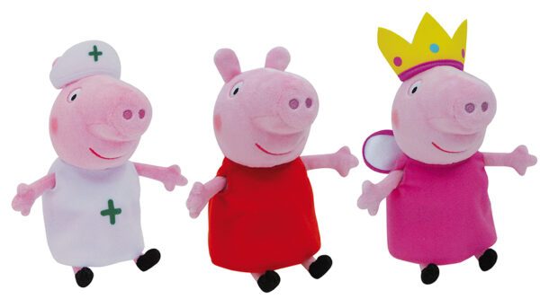 Jucarie Plus Jemini Peppa Pig 20cm cu Costumase de Schimb - imagine 3