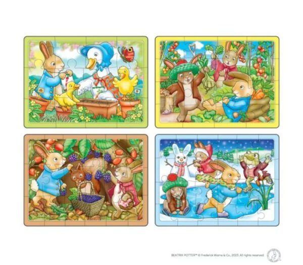 Cutie puzzle x 4 Peter Rabbit - imagine 2