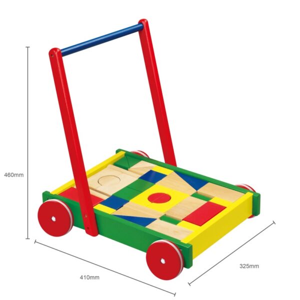 Cadru pentru mers multifunctional Viga cu cuburi - imagine 3