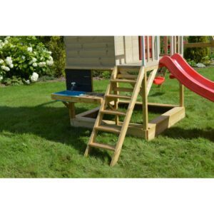 casuta nordic adventure house cu loc pentru nisip tobogan leagan dublu bucatarie wendi toys 1