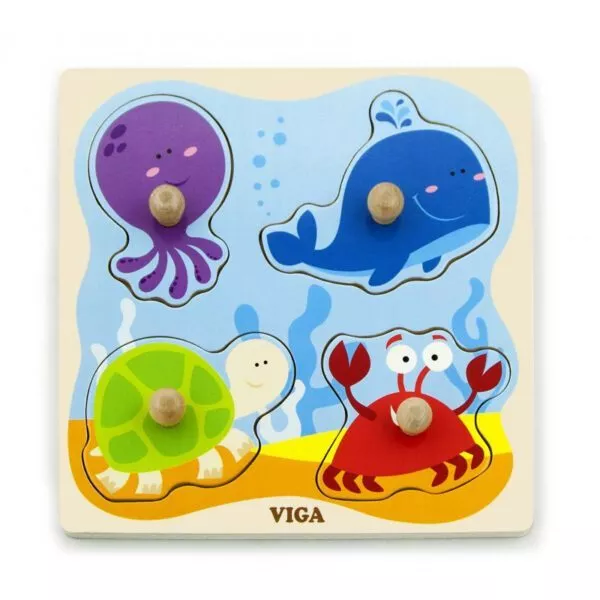 puzzle cu manere animale din ocean viga 1