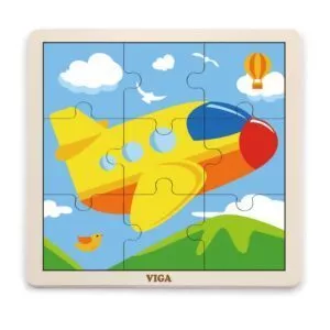 puzzle din 9 piese mari avion 1 1