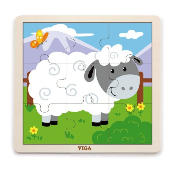 Puzzle din 9 piese mari - oaie Viga - imagine 3