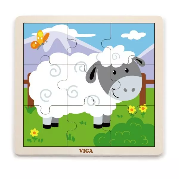 puzzle din 9 piese mari oaie viga 2