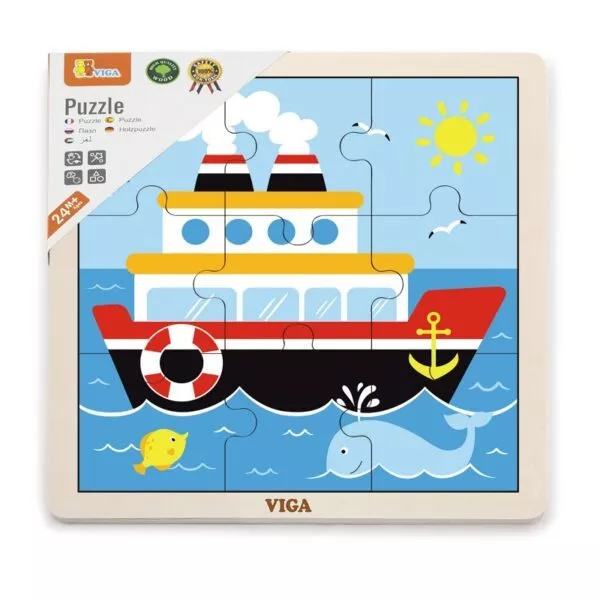 puzzle din 9 piese mari vapor viga