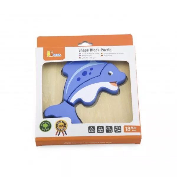 puzzle din lemn delfin viga