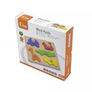 puzzle montessori cu maner animale viga 1