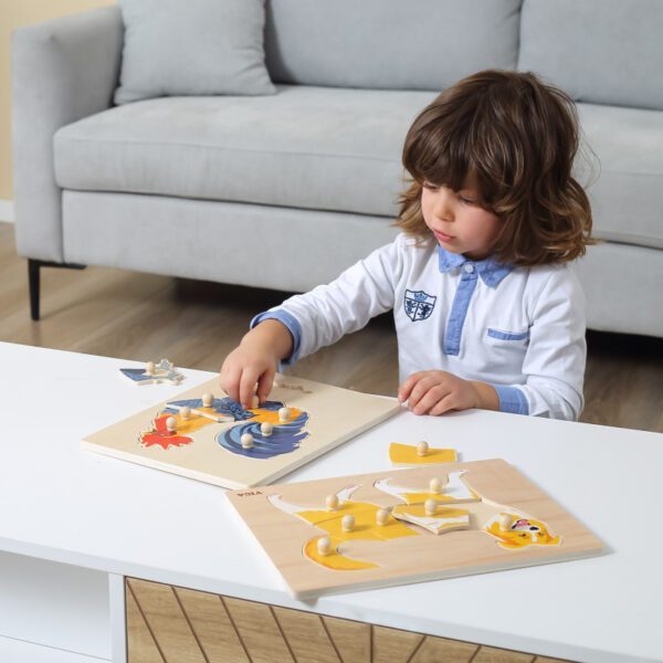 Puzzle Montessori Girafa Viga - imagine 2