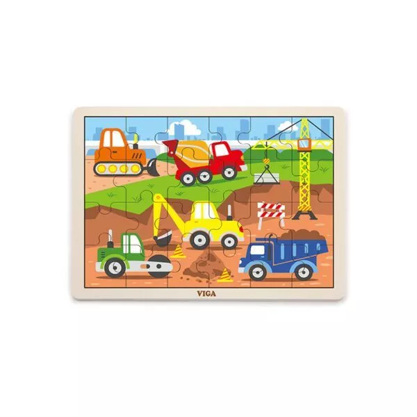 puzzle vehicule pentru constructii 24 piese viga