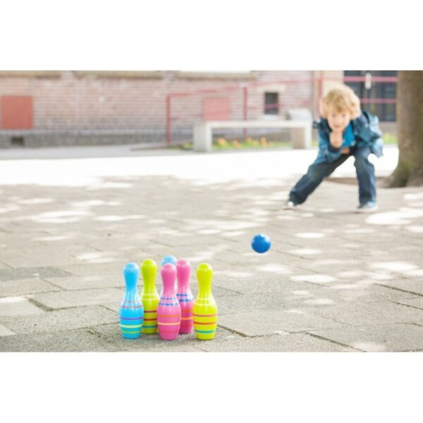 Set de bowling din lemn Skittles Jr. BS Toys - imagine 2