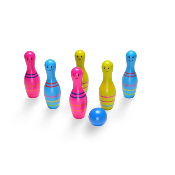 Set de bowling din lemn Skittles Jr. BS Toys - imagine 5