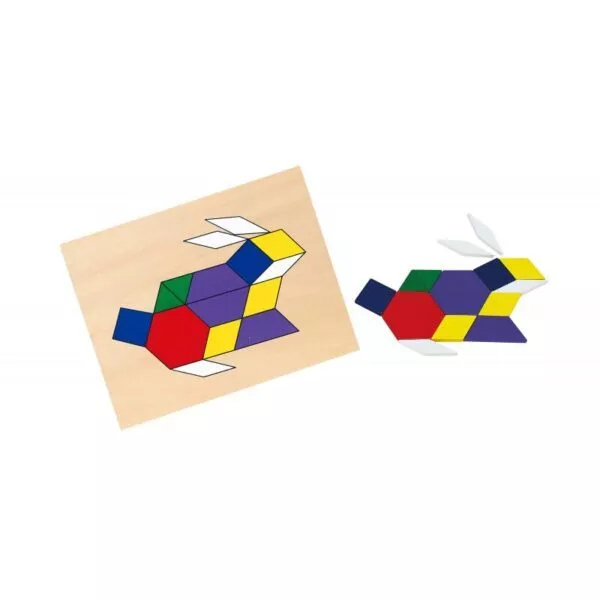 set mozaic tangram din lemn cu modele viga 2