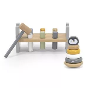 set stivuitor si mini banc cu ciocan pinguin polarb viga 2